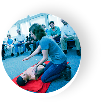 Woman leading CPR class