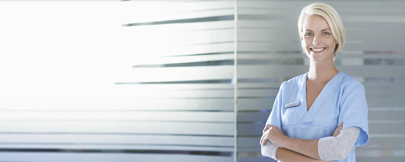 Woman in medical uniform