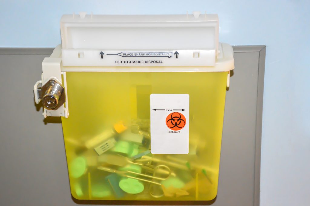 yellow sharps container Online CPR & FirstAid Certification Courses